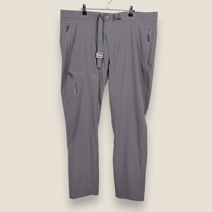 Columbia Titanium Titan Pass Hiking Pants Men 40x32 Gray Zip Pocket Belted Soft